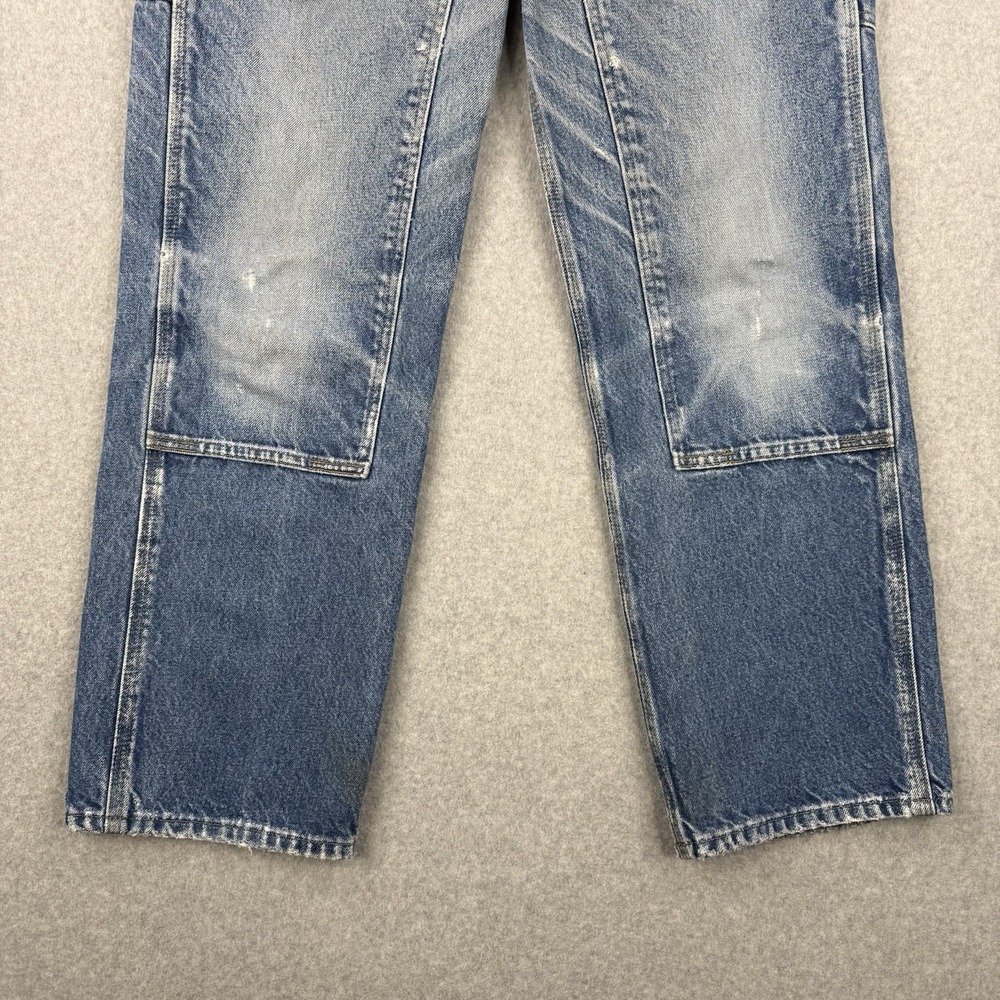 Vintage Carhartt Pants Mens 31x31 Light Wash Double Knee Rivets B73 Distressed - Picture 4 of 16